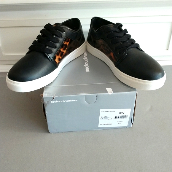 Cloudwalkers Women's Plus Size Addie Wide Width Black Animal Print Size 8W NWT - Picture 8 of 10